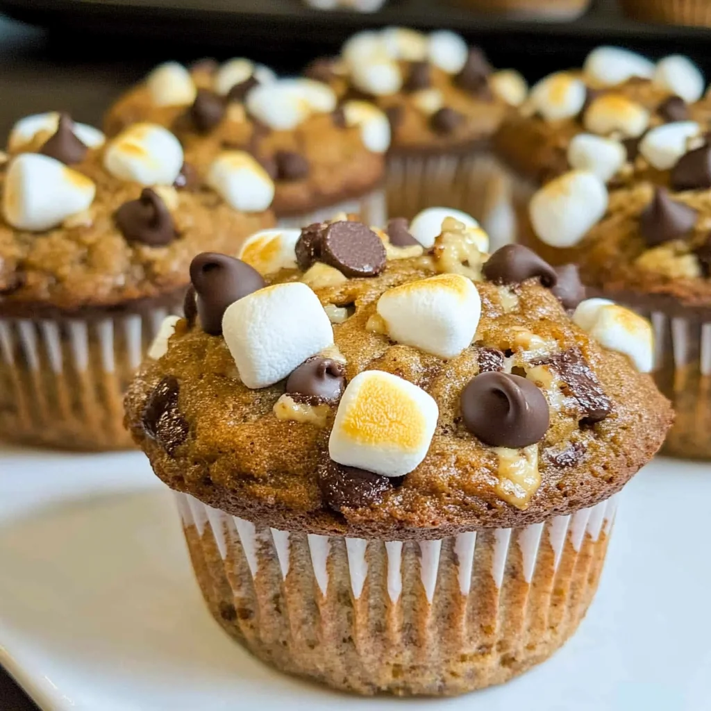 Banana S’mores Muffins