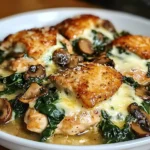 Chicken, Spinach, and Mushroom Low Carb Oven Dish