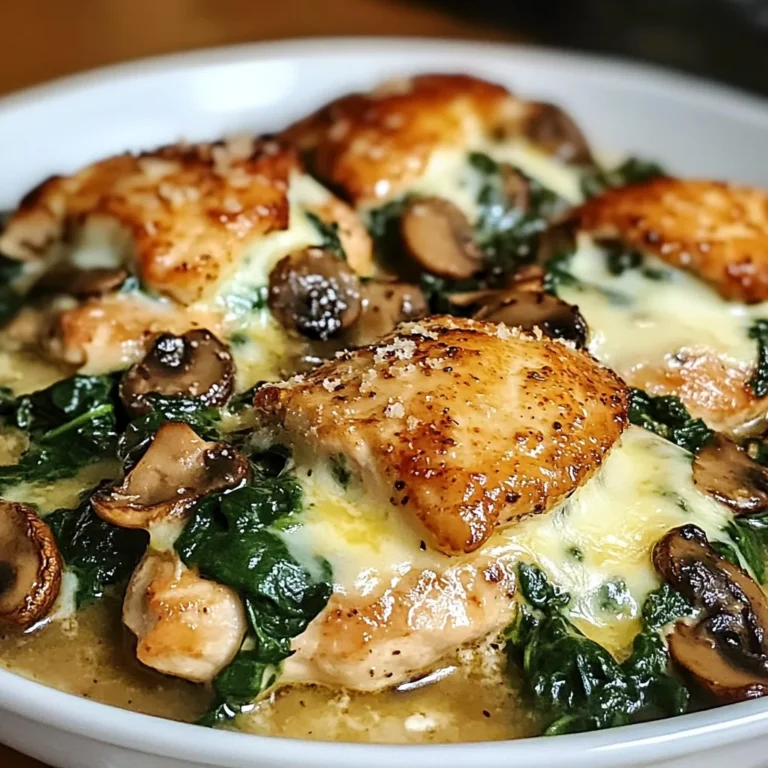 Chicken, Spinach, and Mushroom Low Carb Oven Dish