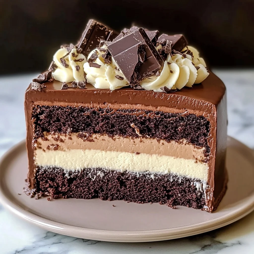 Chocolate Mousse Layer Cake