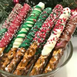 Christmas Pretzel Rods Recipe