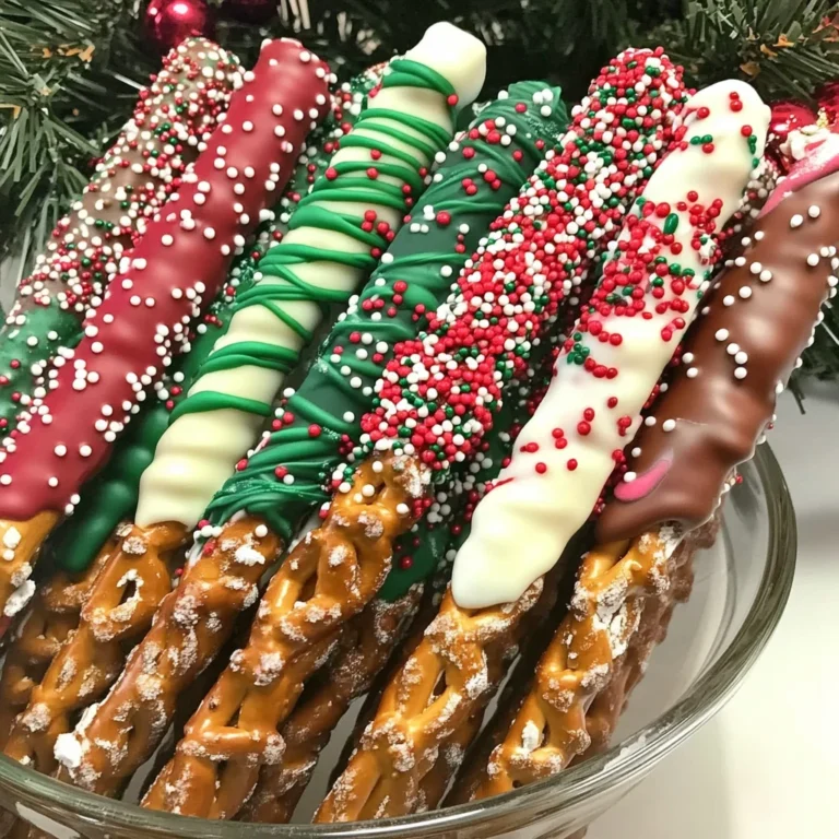 Christmas Pretzel Rods Recipe
