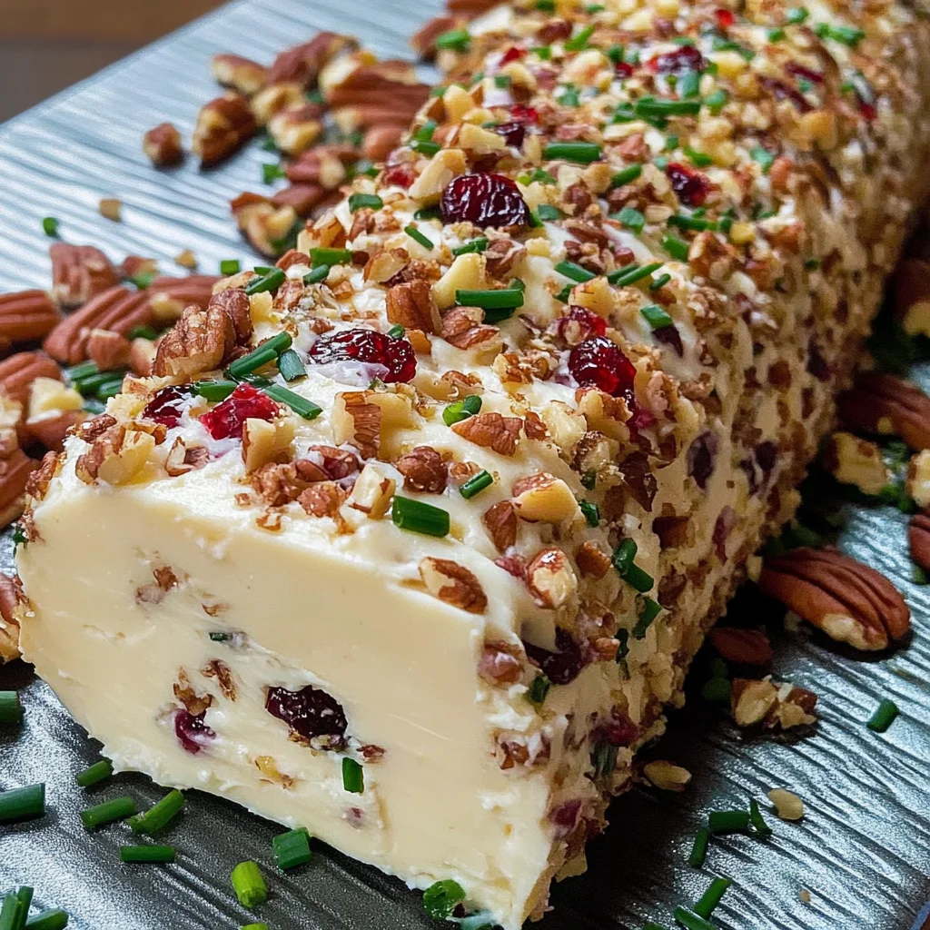 Cranberry Pecan Cheese Log