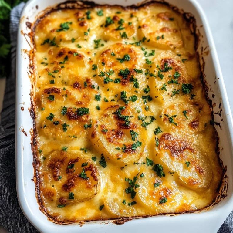 Dad’s Creamy & Cheesy Au Gratin Potatoes