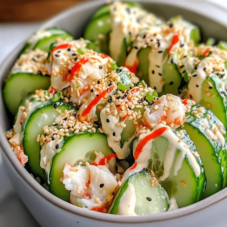 Easy California Roll Cucumber Salad