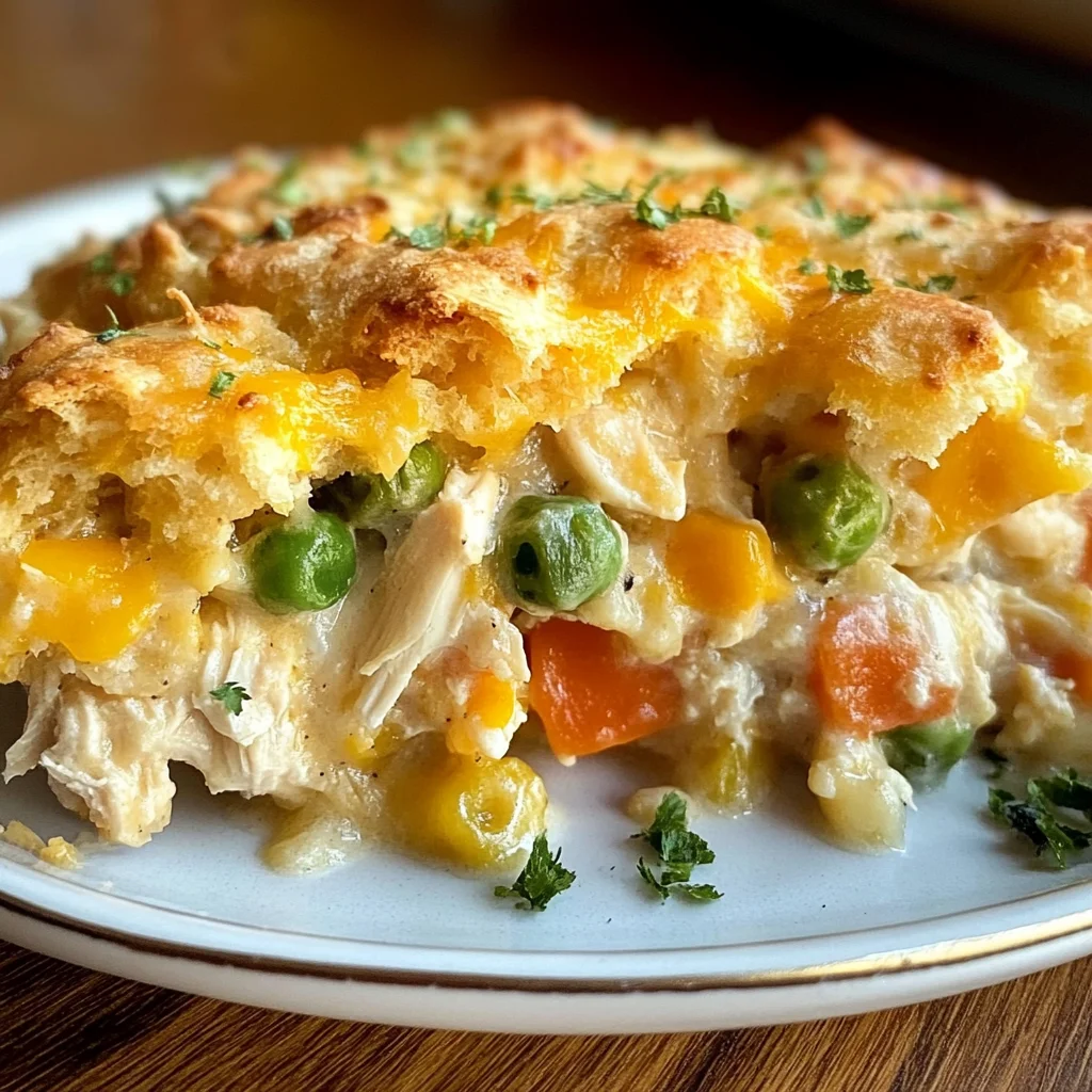 Easy Chicken Cobbler Dinner Casserole