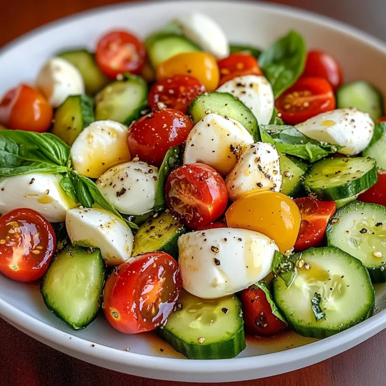 Easy Cucumber Mozzarella Salad