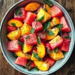 Easy Summer Peach Watermelon Salad
