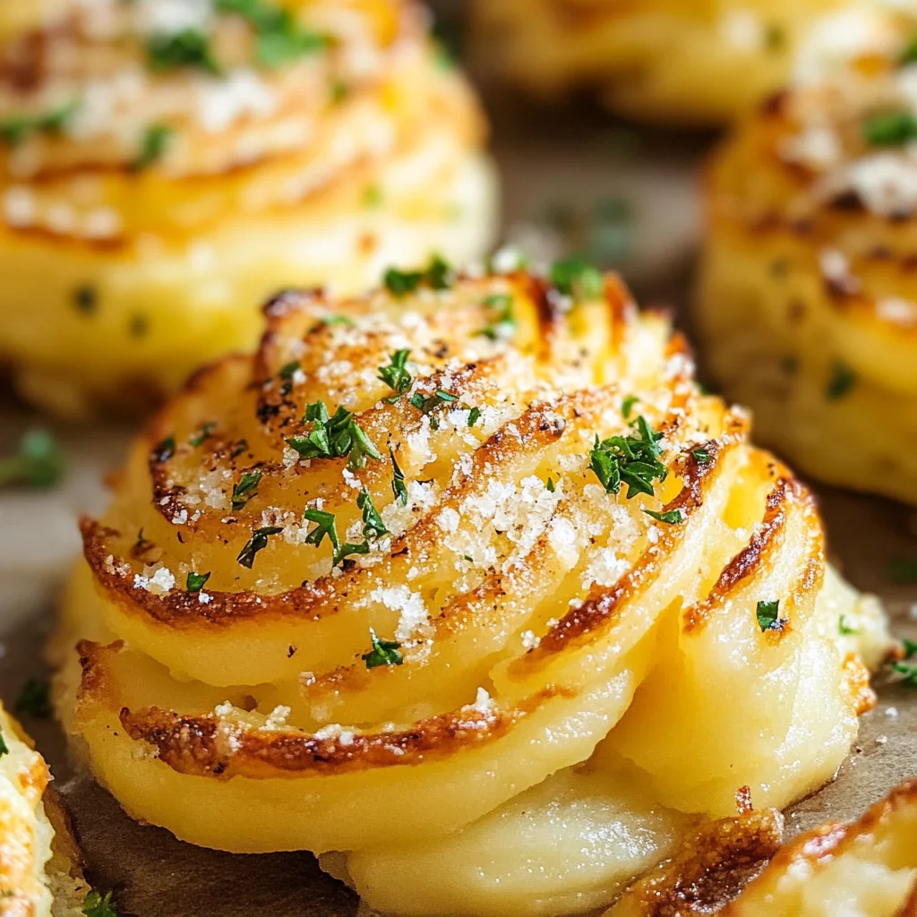 Garlic Parmesan Duchess Potatoes