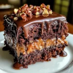 German Chocolate Poke Cake