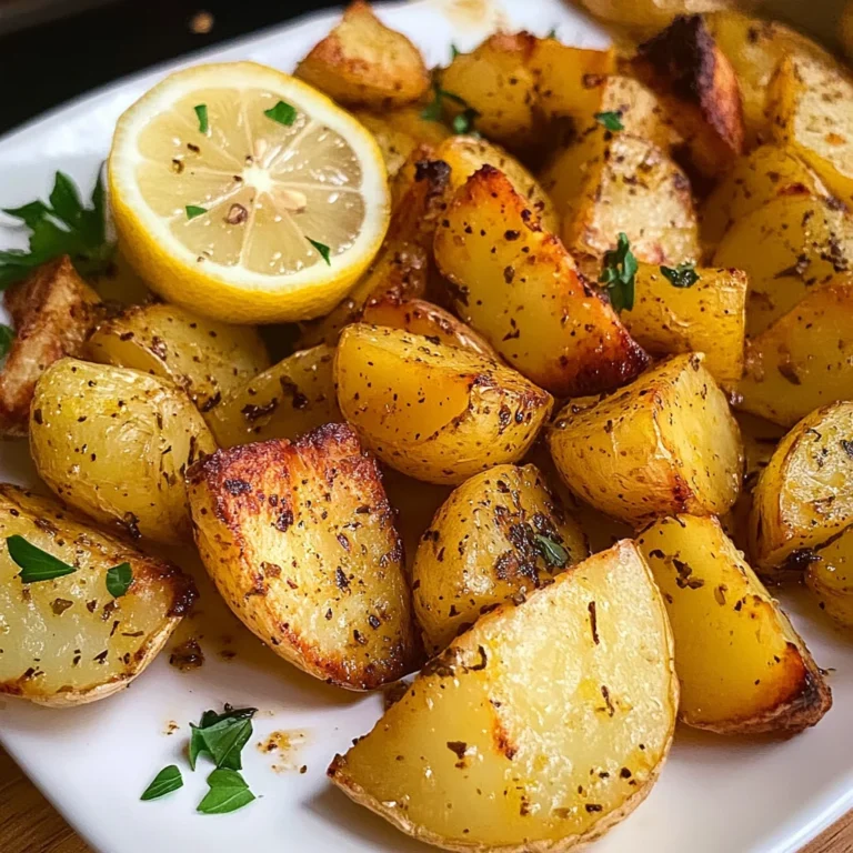 Greek Lemon Garlic Roasted Potatoes