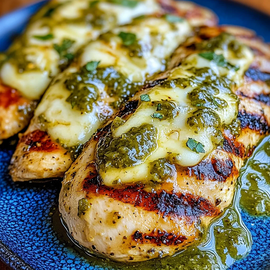Grilled Salsa Verde Pepper Jack Chicken