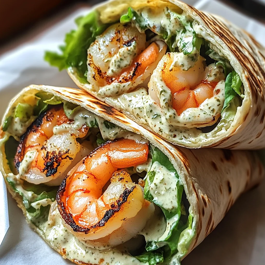 Grilled Shrimp Caesar Wraps