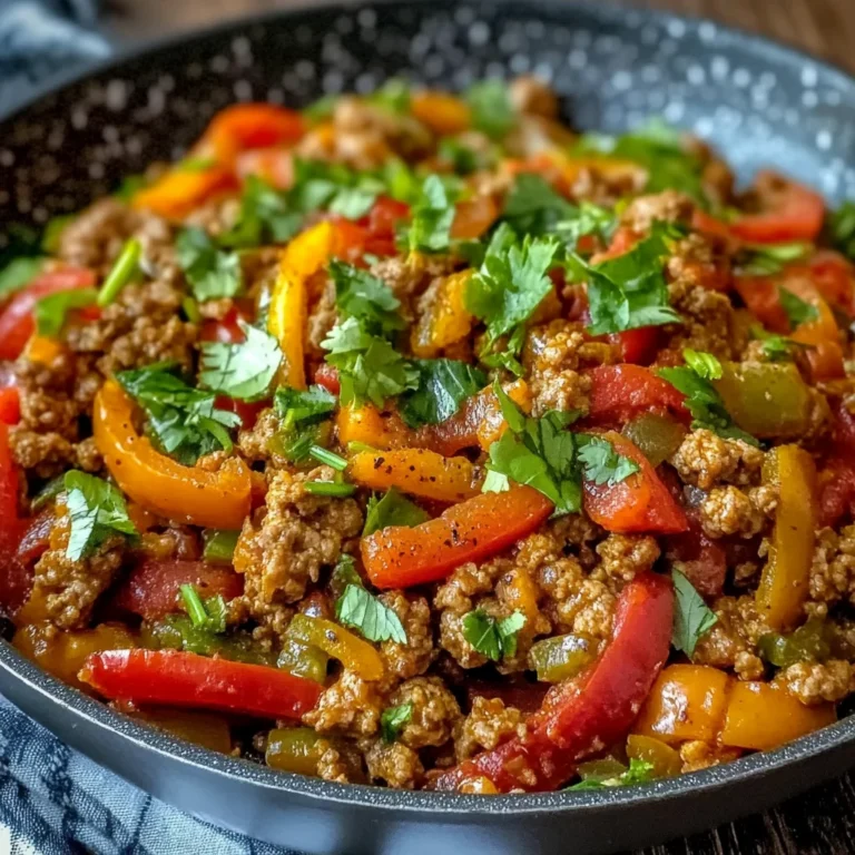 Ground Turkey and Bell Pepper Skillet