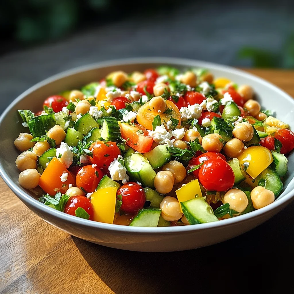 Mediterranean Chickpea Salad with Lemon Vinaigrette: The Best Summer Dish