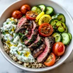 Mediterranean Steak Bowl with Tzatziki