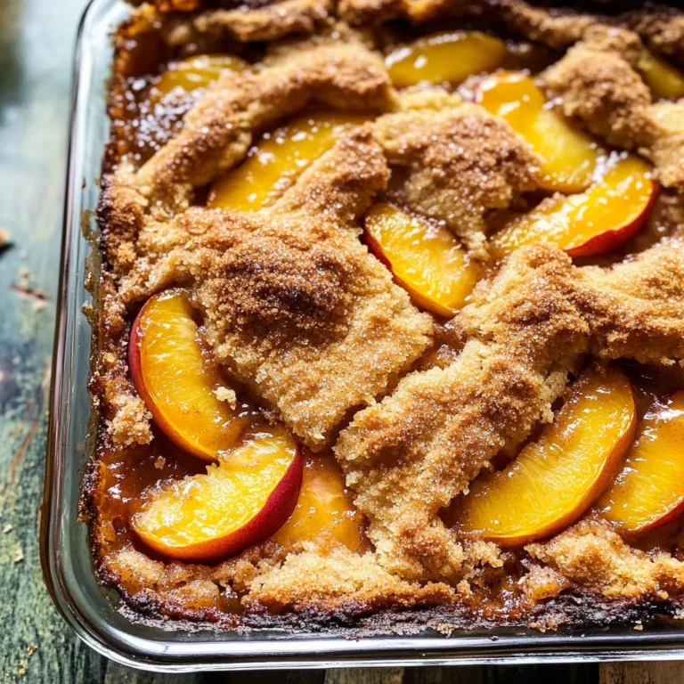 Old School Easy Brown Sugar Peach Cobbler