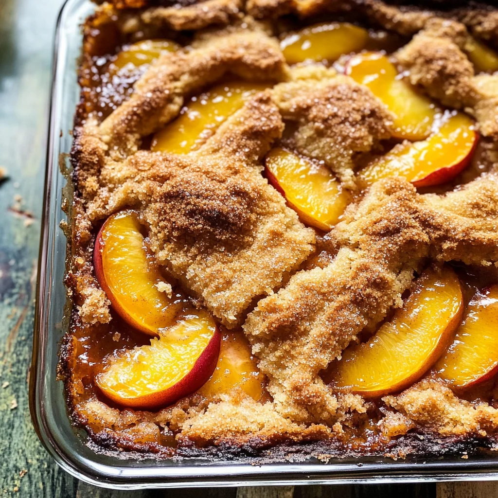 Old School Easy Brown Sugar Peach Cobbler
