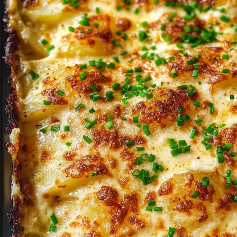 Roasted Garlic Potatoes au Gratin