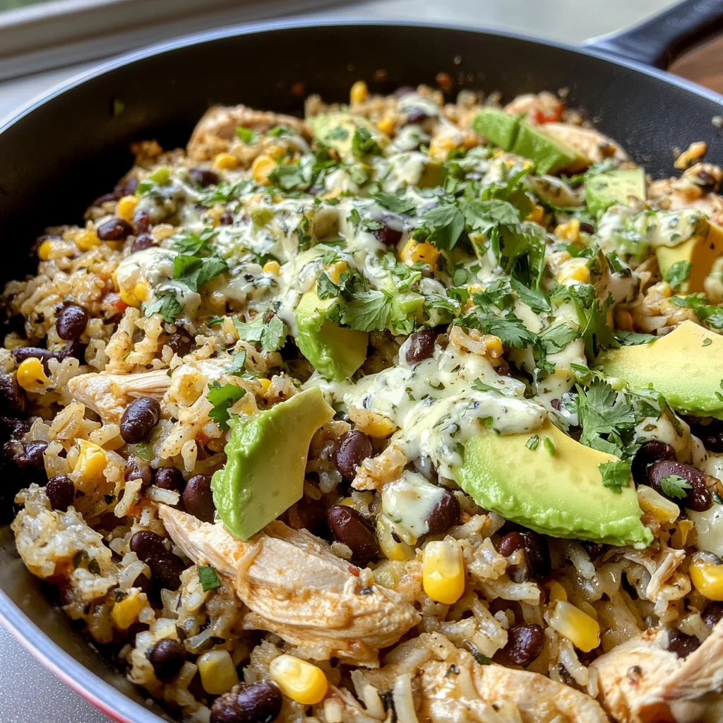 Salsa Verde Chicken & Rice Skillet