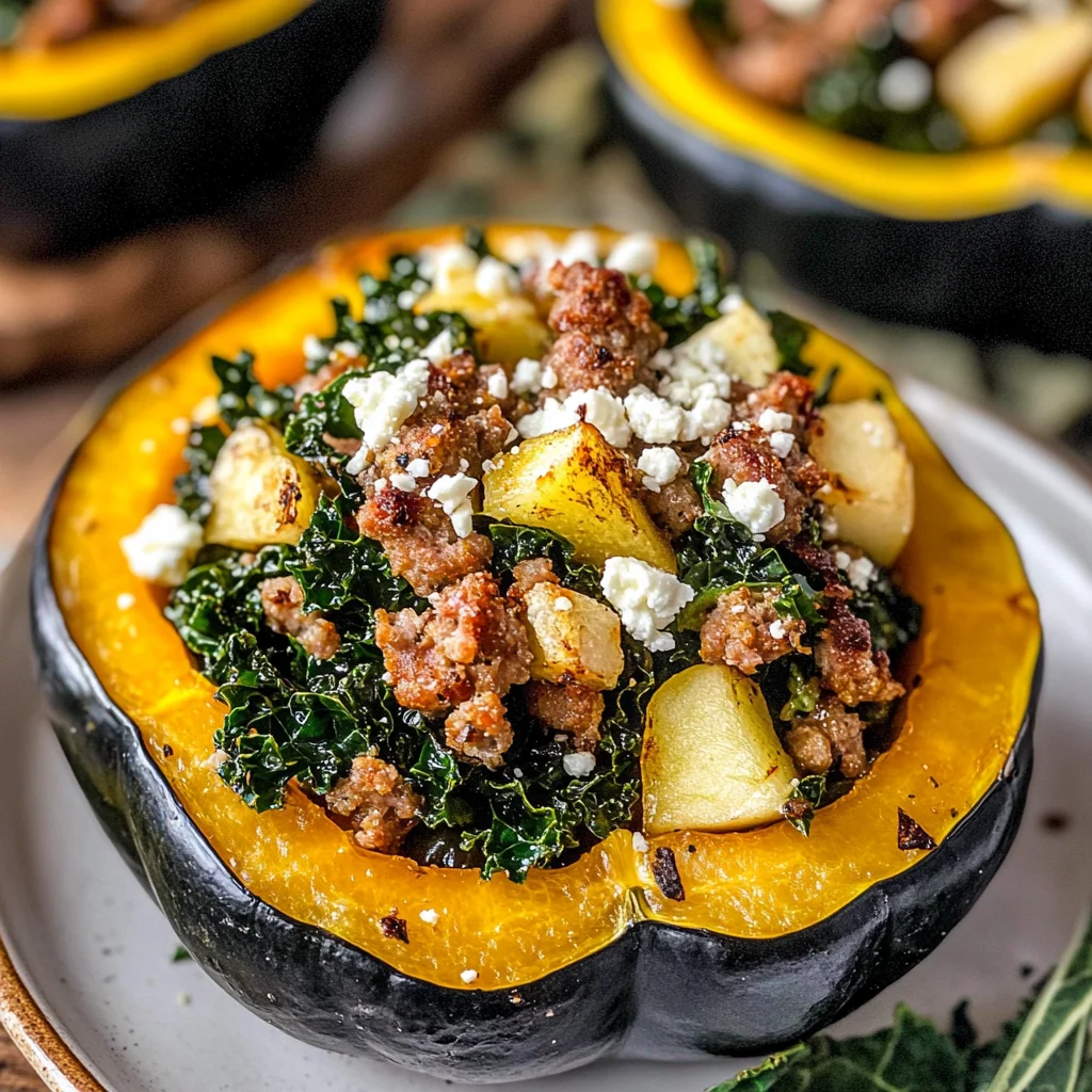 Sausage-Stuffed Acorn Squash