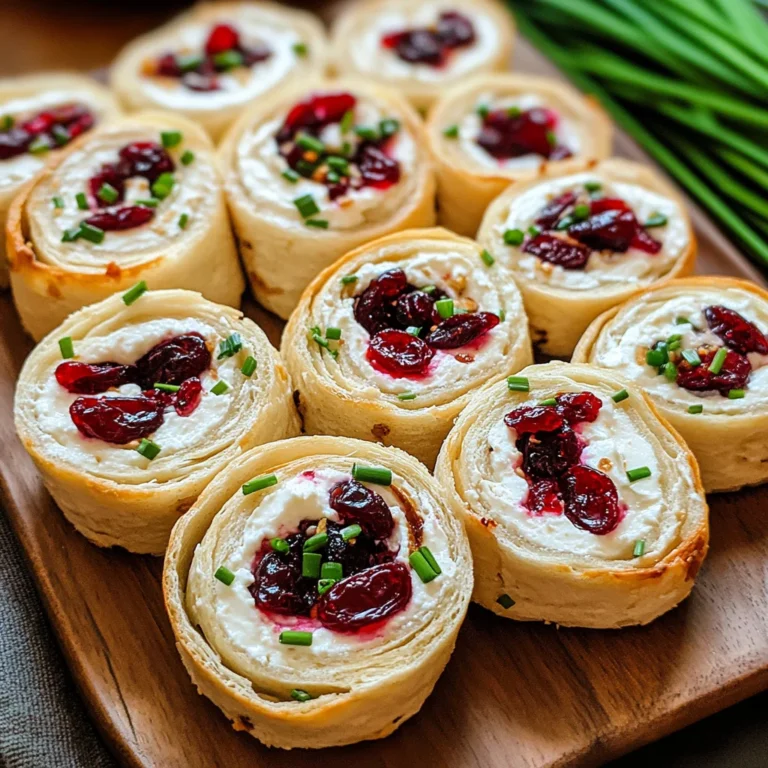 Savory Christmas Cranberry Roll Ups