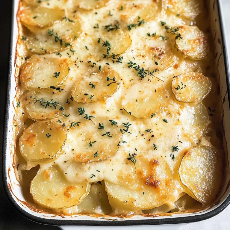 Scalloped Potatoes with Caramelized Onions and Gruyere