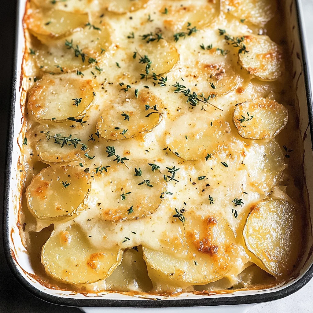 Scalloped Potatoes with Caramelized Onions and Gruyere