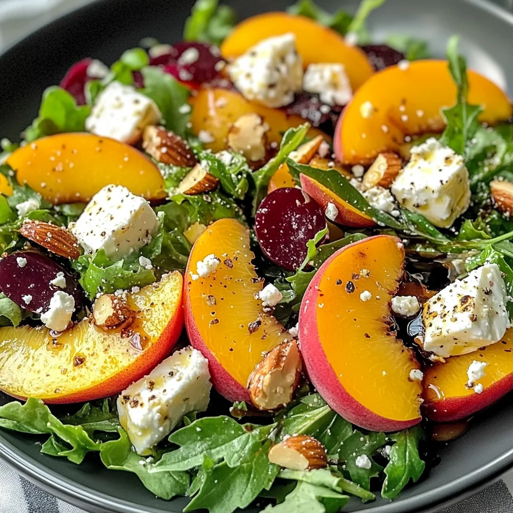 Simple Peach Feta Salad