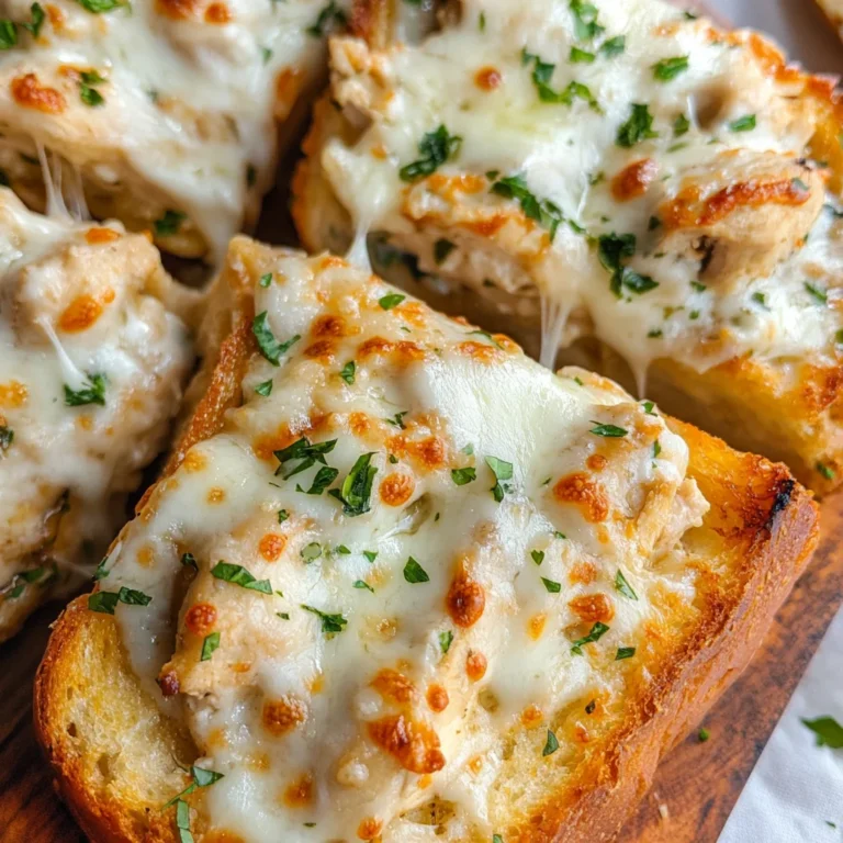 The Viral Chicken Alfredo Garlic Bread I'm Obsessed With