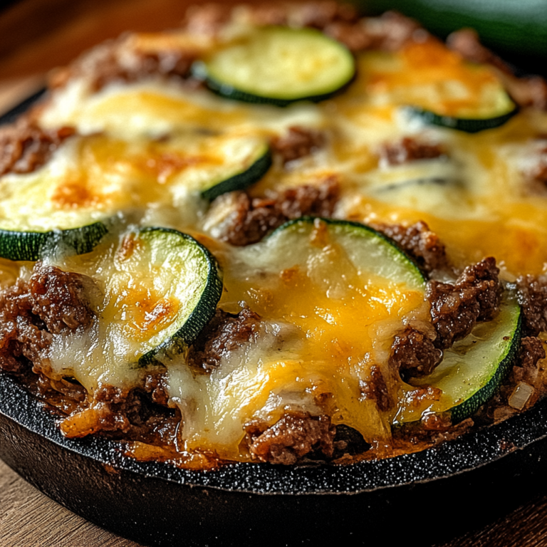 Irresistible Cheesy Beef & Zucchini Casserole Recipe