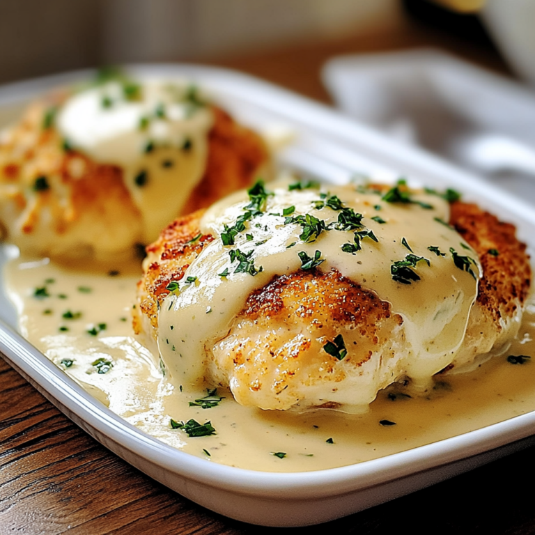 Irresistible Chicken Pillows with Creamy Parmesan Sauce