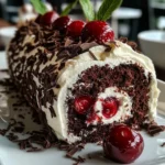 Elegant Black Forest Cake Roll
