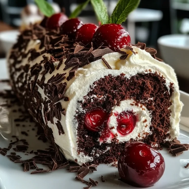 Elegant Black Forest Cake Roll