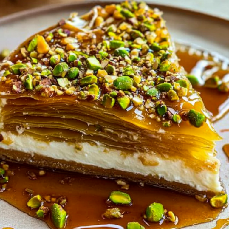 Irresistible Honey Pistachio Baklava Cheesecake Recipe