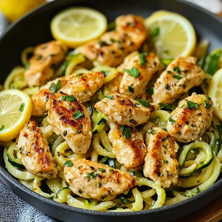 Irresistible Lemon Garlic Chicken Zoodles Recipe