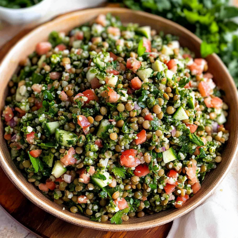 Vibrant Lentil Tabbouleh – A Wholesome Mediterranean Delight