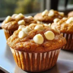 Moist Pumpkin White Chocolate Chip Muffins