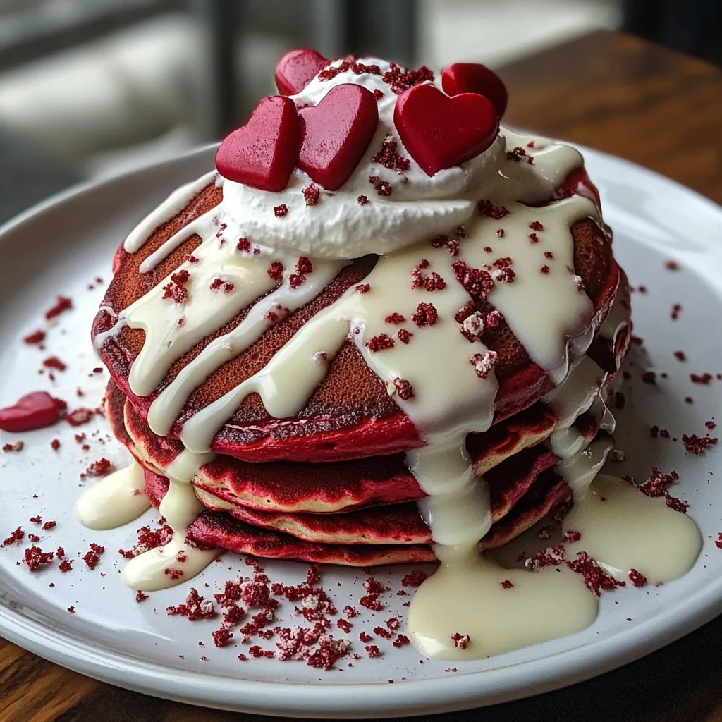 Red Velvet Pancakes For A Sweet Valentine’s Breakfast