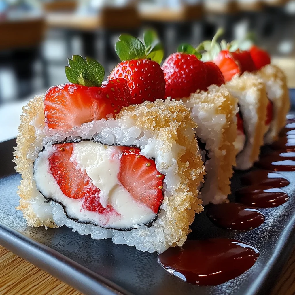 Strawberry Shortcake Cheesecake Sushi Rolls