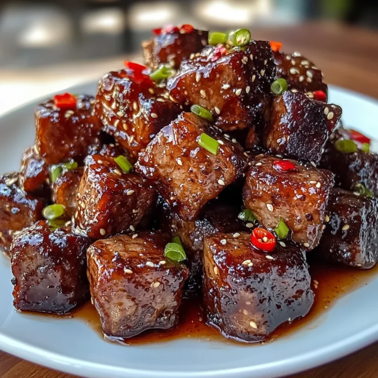 Sweet and Sticky Steak Bites