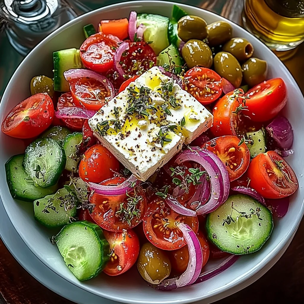 Traditional Greek Horiatiki Salad