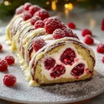 White Chocolate Raspberry Yule Log