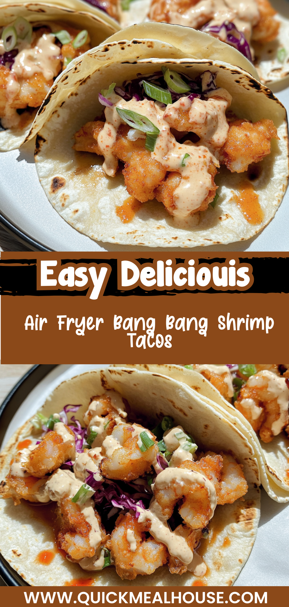 Air Fryer Bang Bang Shrimp Tacos