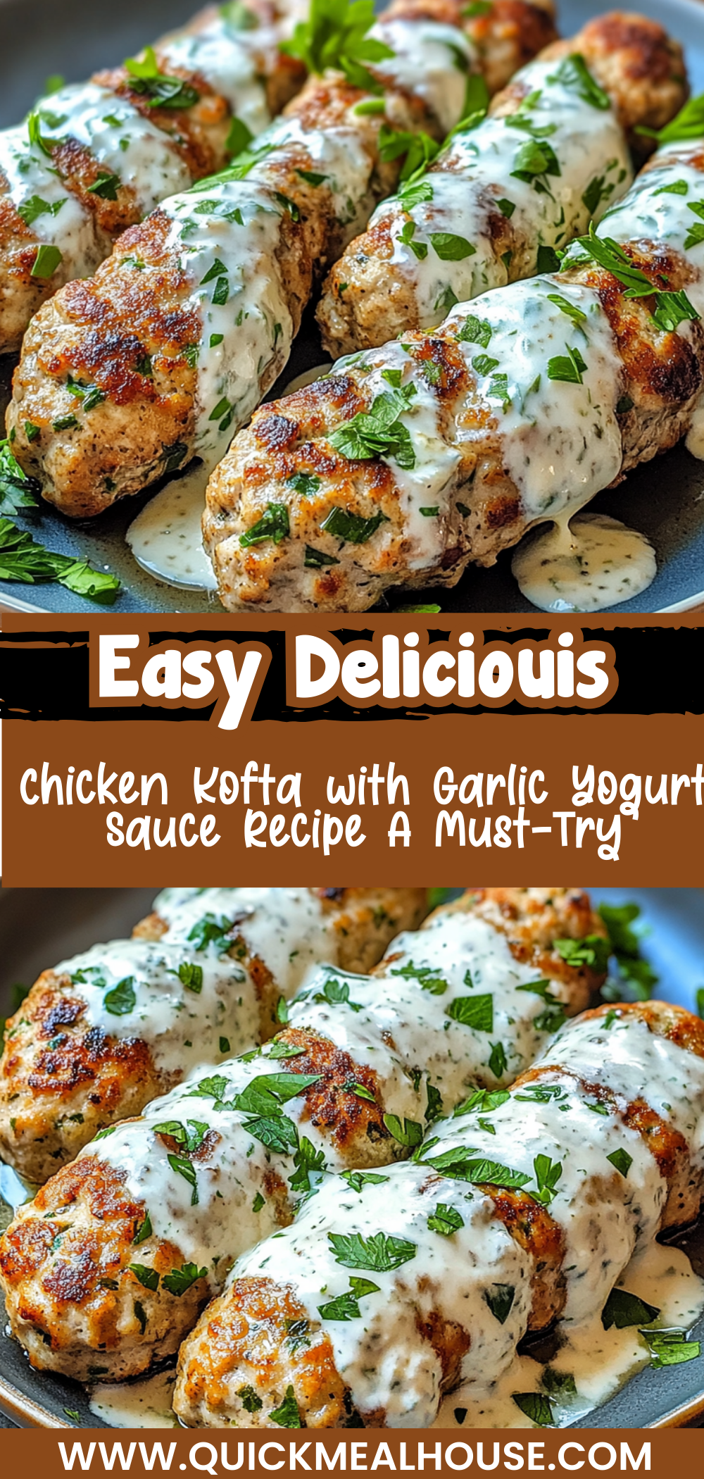 Chicken Kofta with Garlic Yogurt Sauce Recipe: A Must-Try!