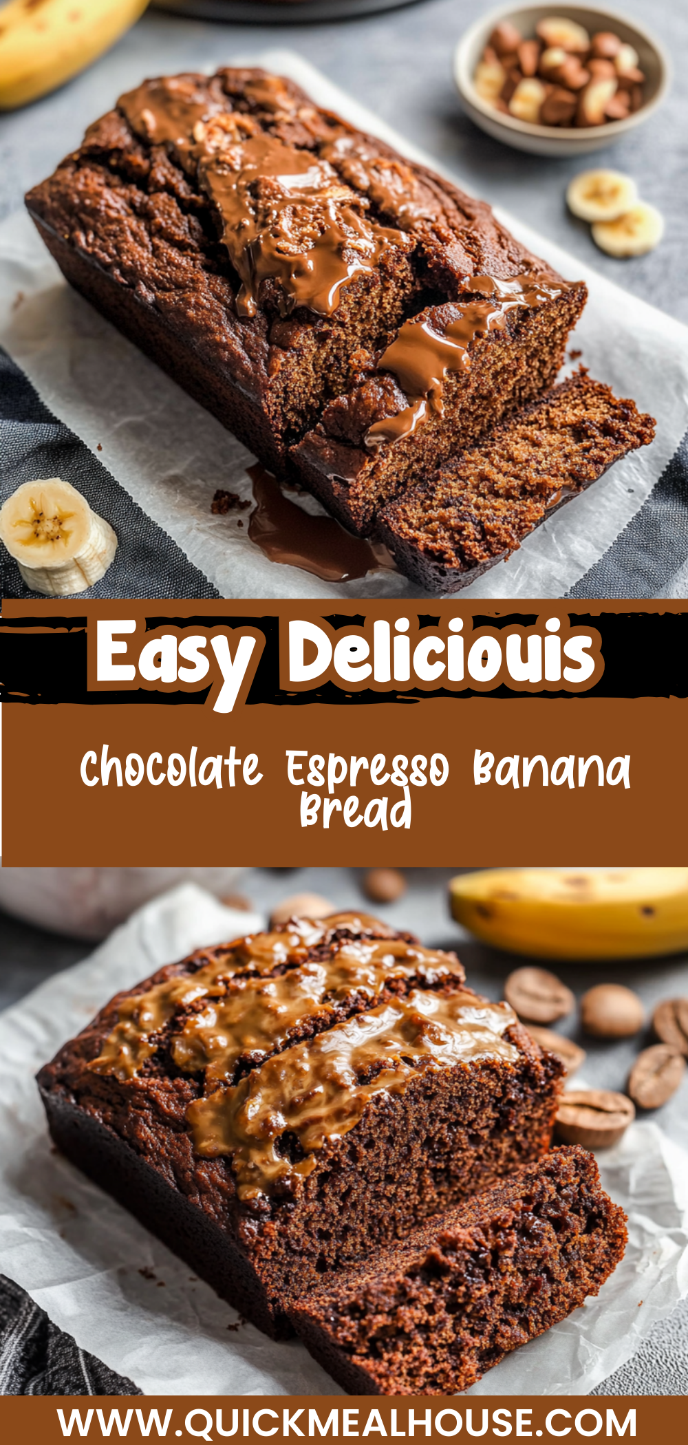 Chocolate Espresso Banana Bread
