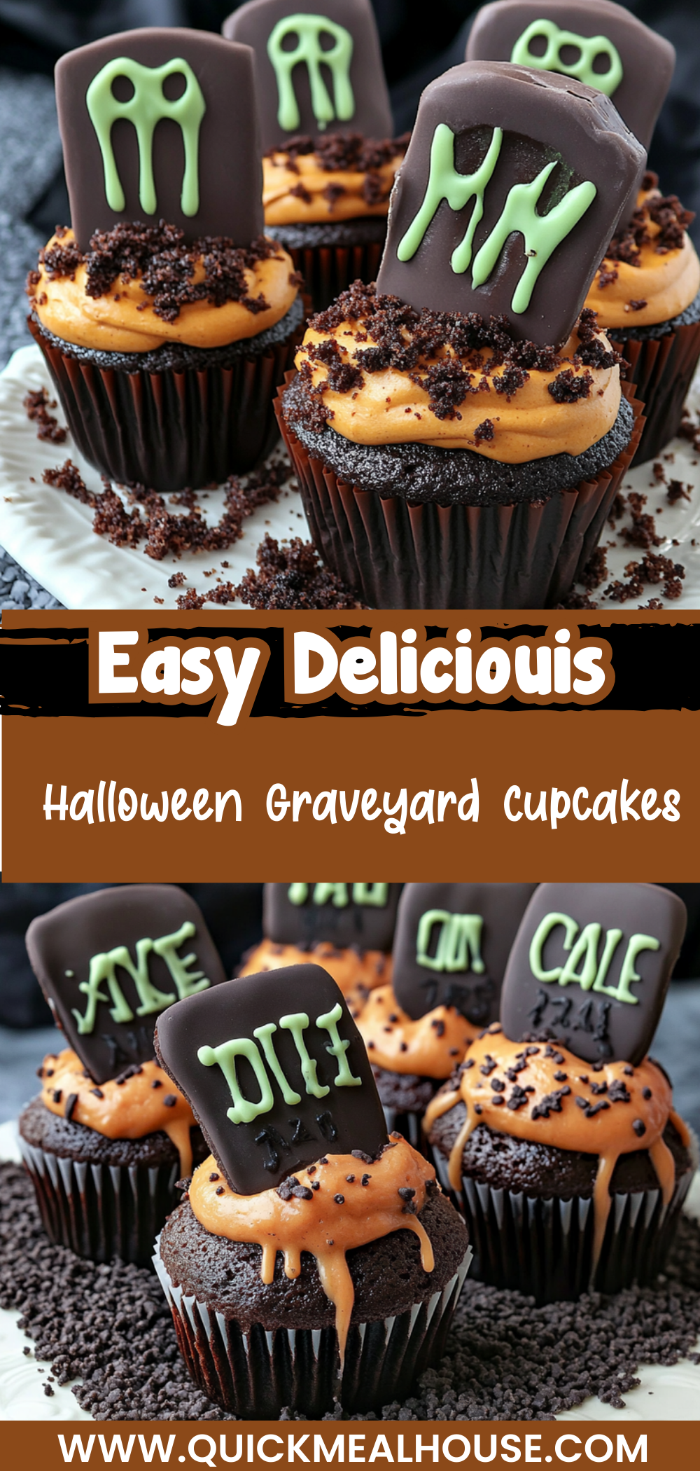 Halloween Graveyard Cupcakes