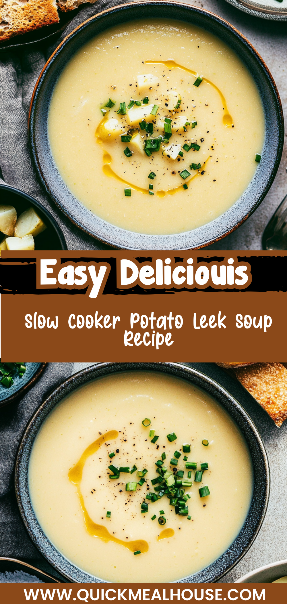 Slow Cooker Potato Leek Soup Recipe