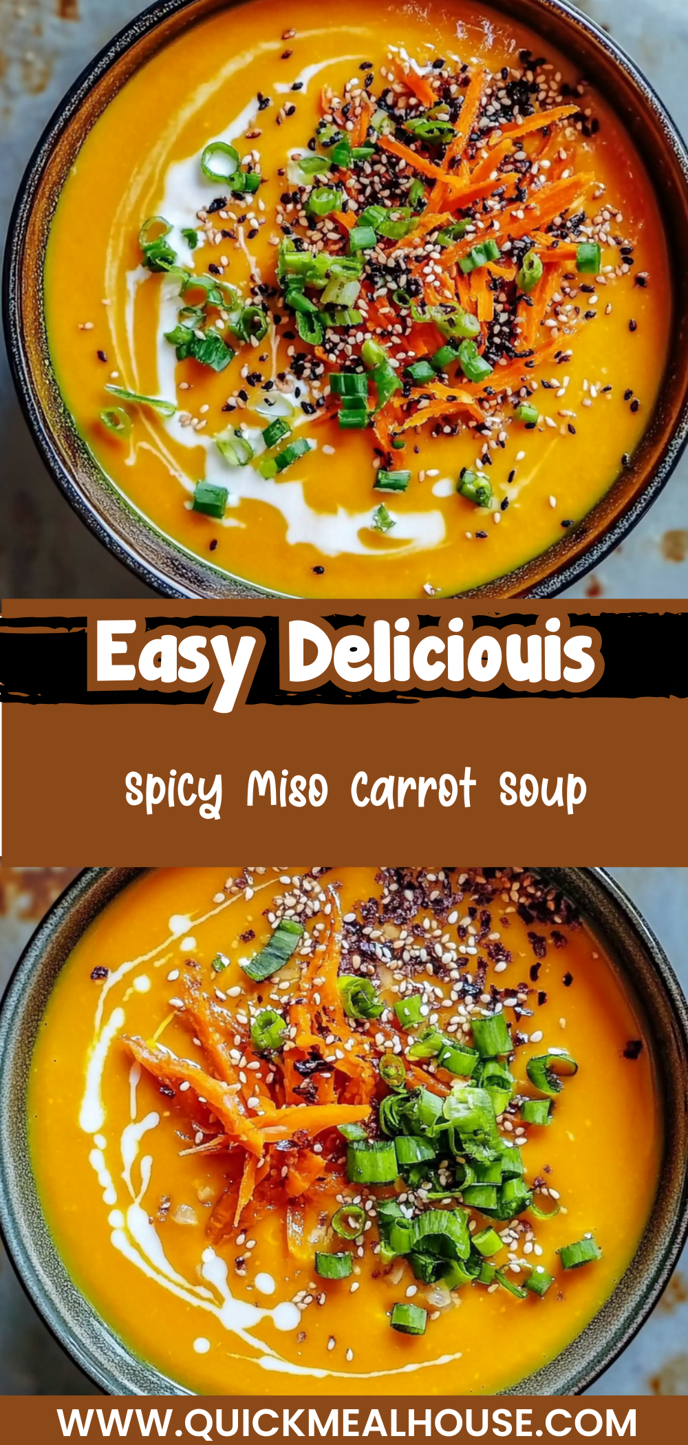 Spicy Miso Carrot Soup