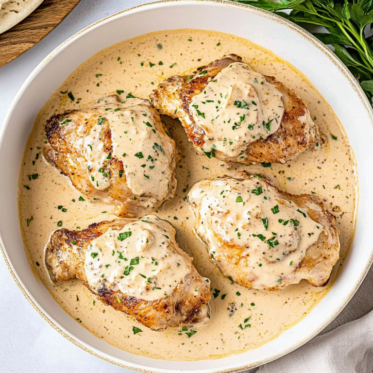 Irresistibly Creamy Oven Baked Chicken Thighs Recipe